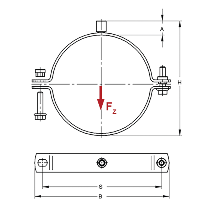 OBEJMA STANDARD PSM 149-154 M16 BEZ EPDM
