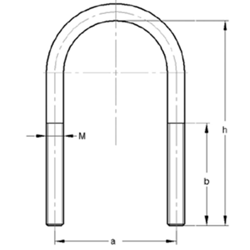 V4A WIESZAK Z PRĘTA M10 3'' 88,9 mm