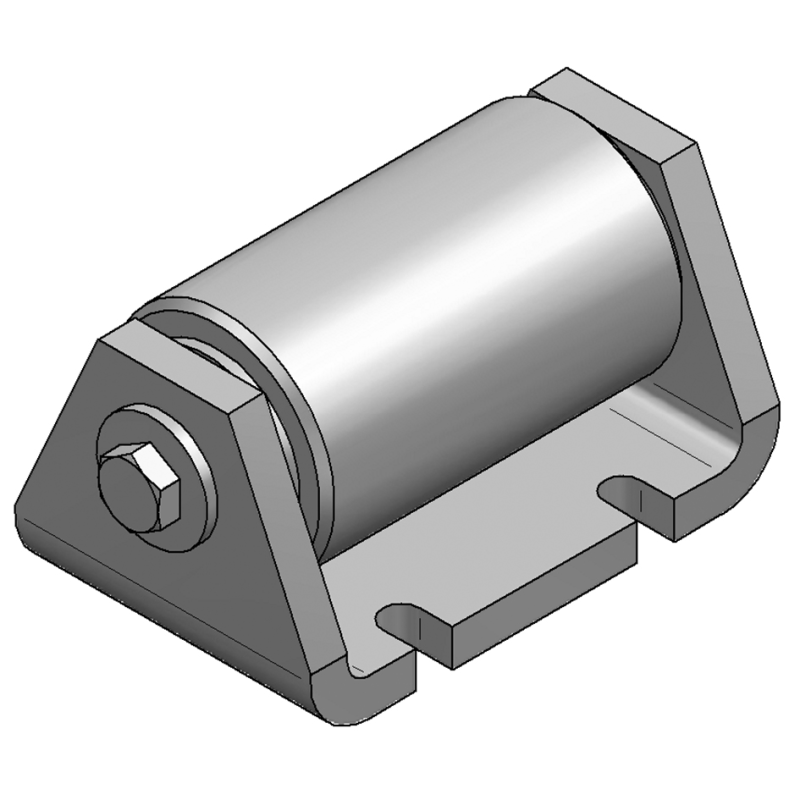 Pojedyncze łożysko rolkowe 100mm Fz15kN stal V4A