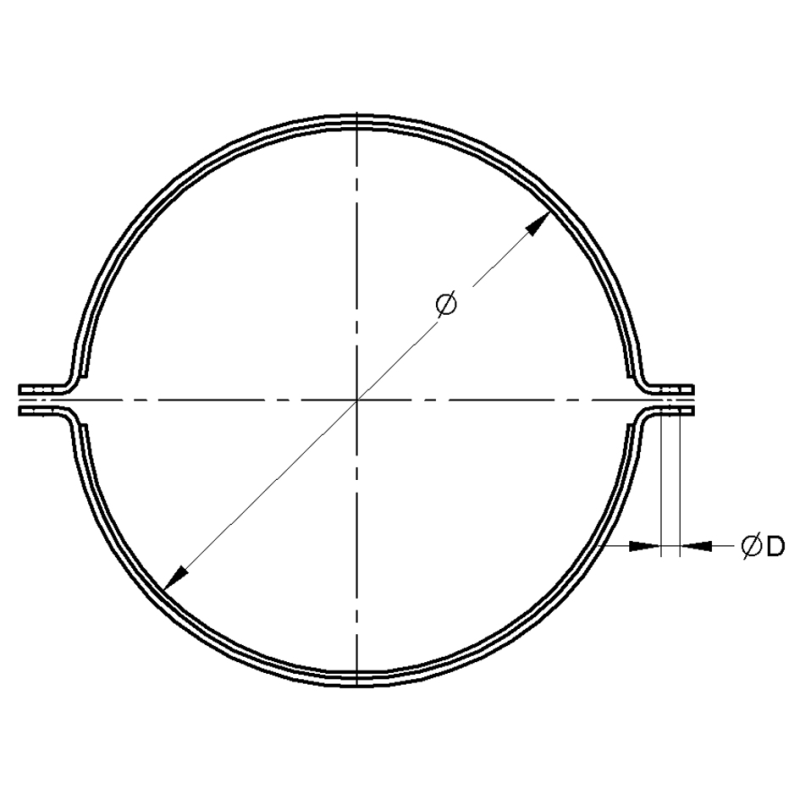 OBEJMA TYP A, TGA, 612mm, 70x10