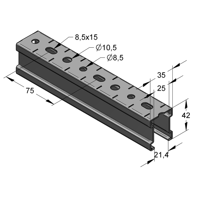 SZYNA STEX C-PROF. 35/42/1,5/3000