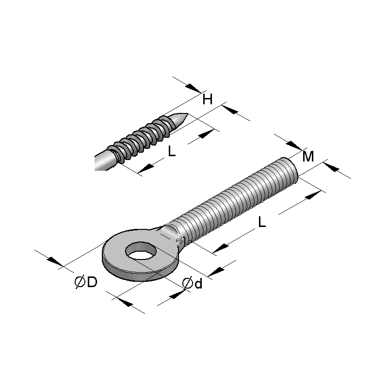 Śruba z łbem oczkowym H6/32