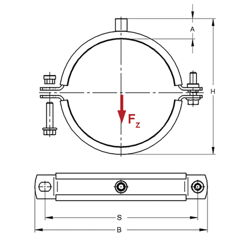 Obejma MAXIMA PSM mufa 1/2" silikon 93-100