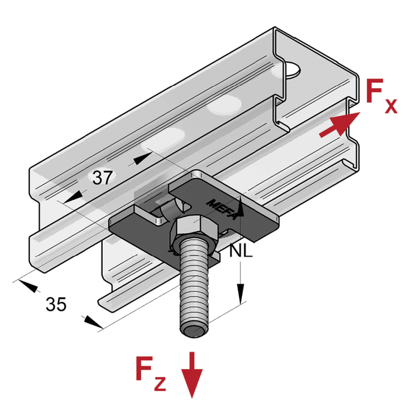STEX-BOLEC GWINTOWANY M8/110
