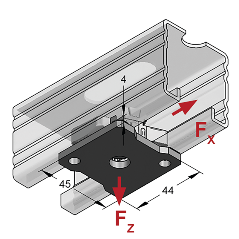STEX 45 PŁYTKA MONT. DLA RUR M12 GP