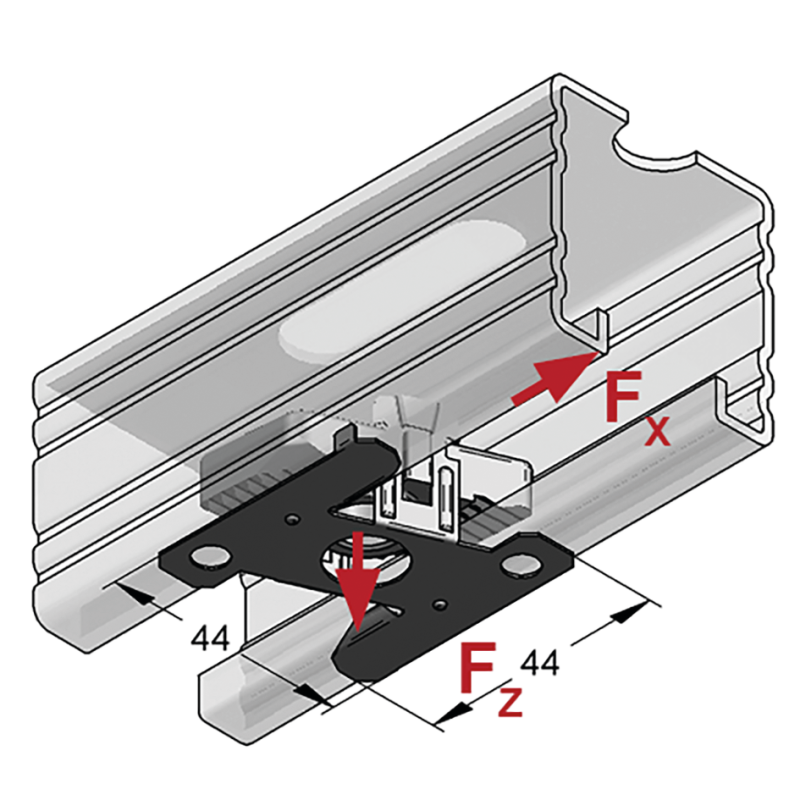 STEX 45 PŁYTKA Z OTW. GWINT. M10 MP