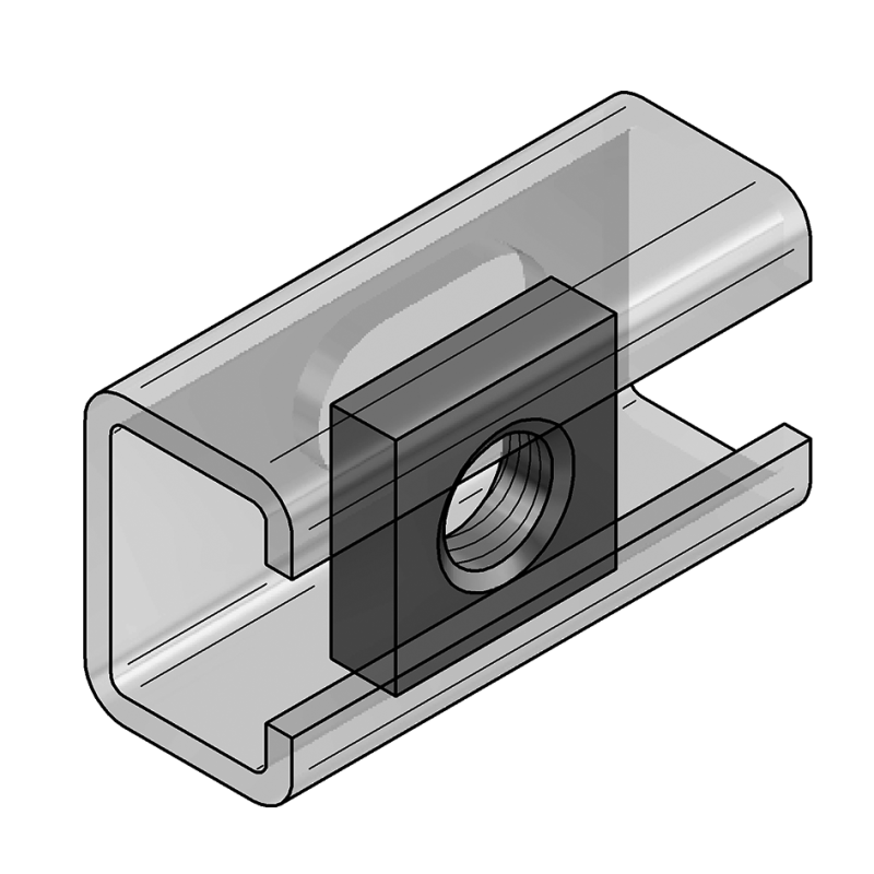 PŁYTKA 17/17 Z OTW. GWINT. M10 DO PROF. DO SZYN 22