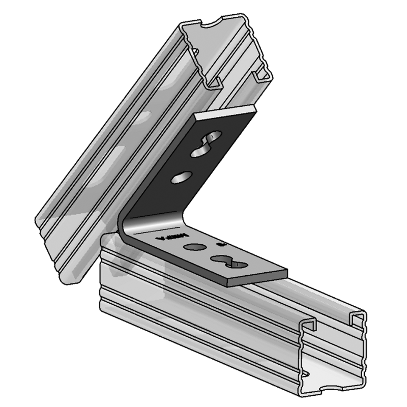 ŁĄCZNIK KĄTOWY 40/5 45' 4-otw.