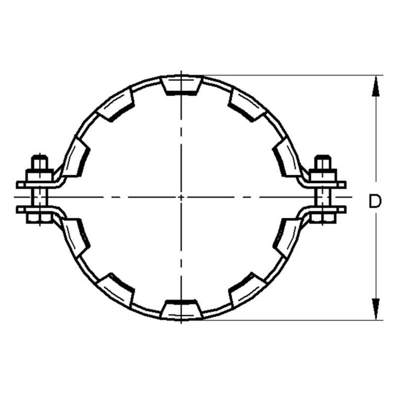 OBEJMA PAZUROWA SIMA CRAMP DN-100