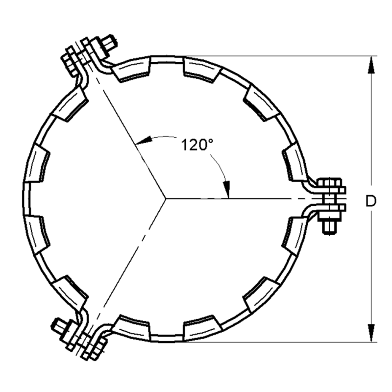 OBEJMA PAZUROWA SIMA CRAMP DN-250