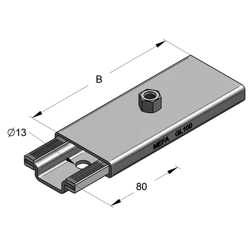 PODPORA ŚLIZGOWA GL 100/M12