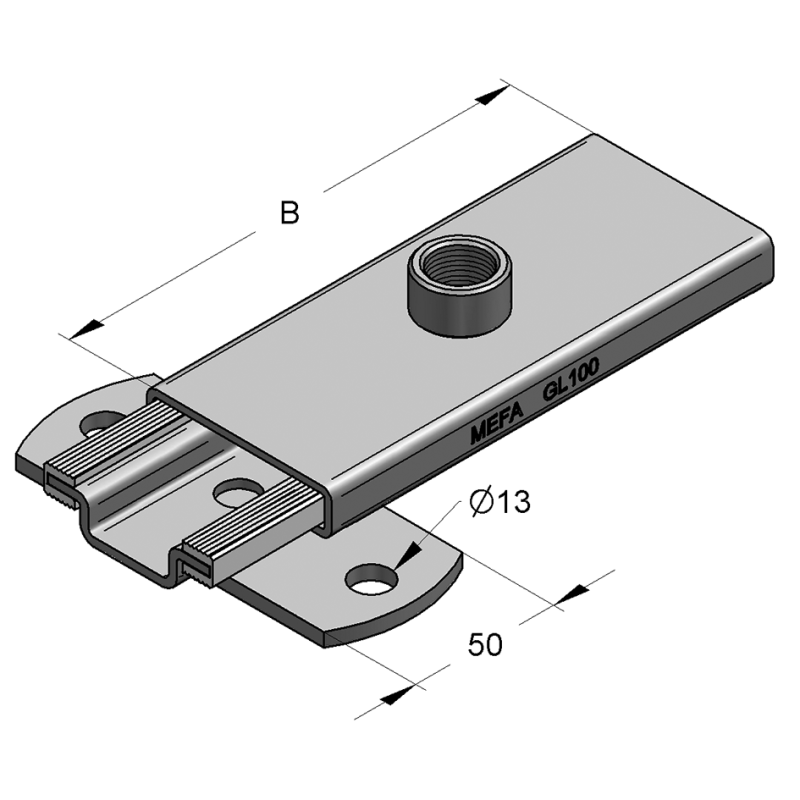 ELEMENT ŚLIZGOWY GL 100/1xM10 z nakładką
