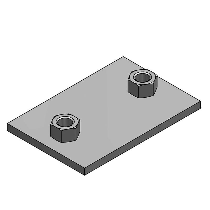 PŁYTKA ŚLIZGOWA 250x100x8, 2xM16