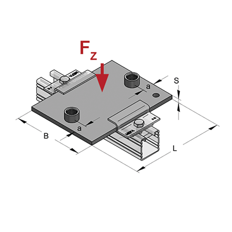 Płytka ślizgowa 250/100/8 2 x mufa 3/4"