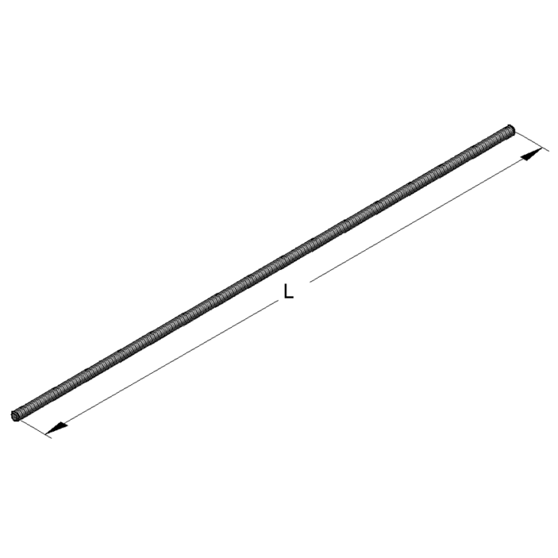 PRĘT GWINTOWANY M10/2000 cynk-nikiel