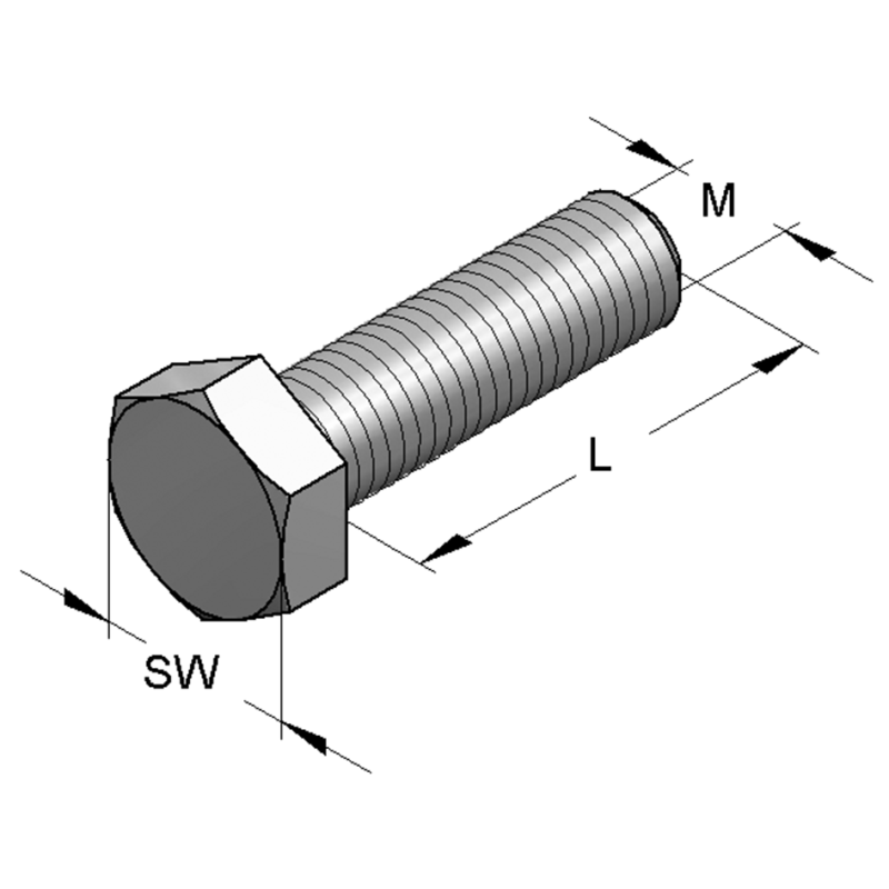 ŚRUBA 6-kt M10/20 OCYNK OGNIOWY