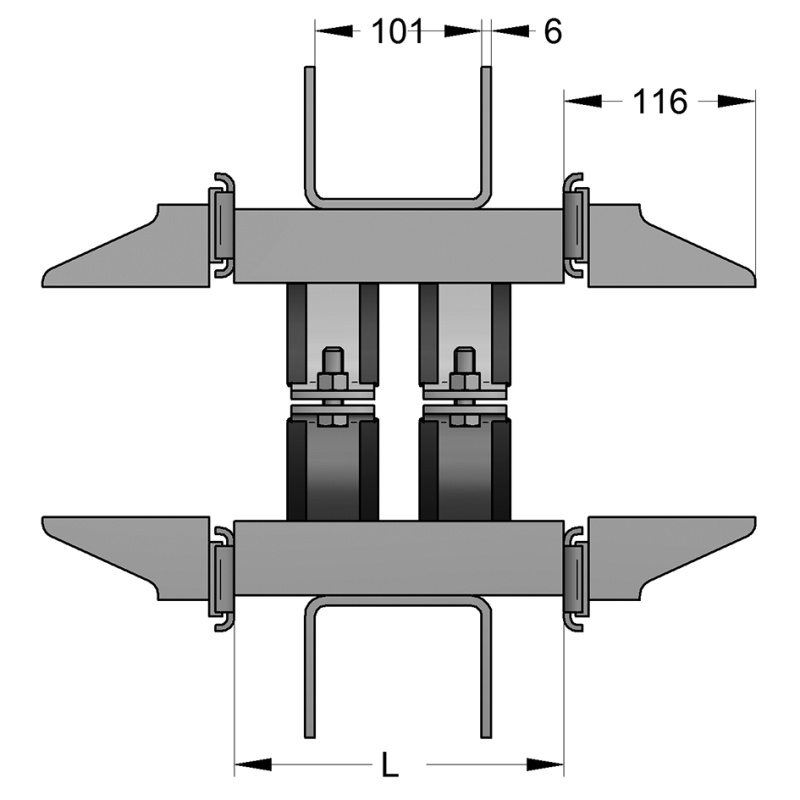 PUNKT STAŁY TYP B Z PRZYŁĄCZEM WZMACNIANYM 168 mm